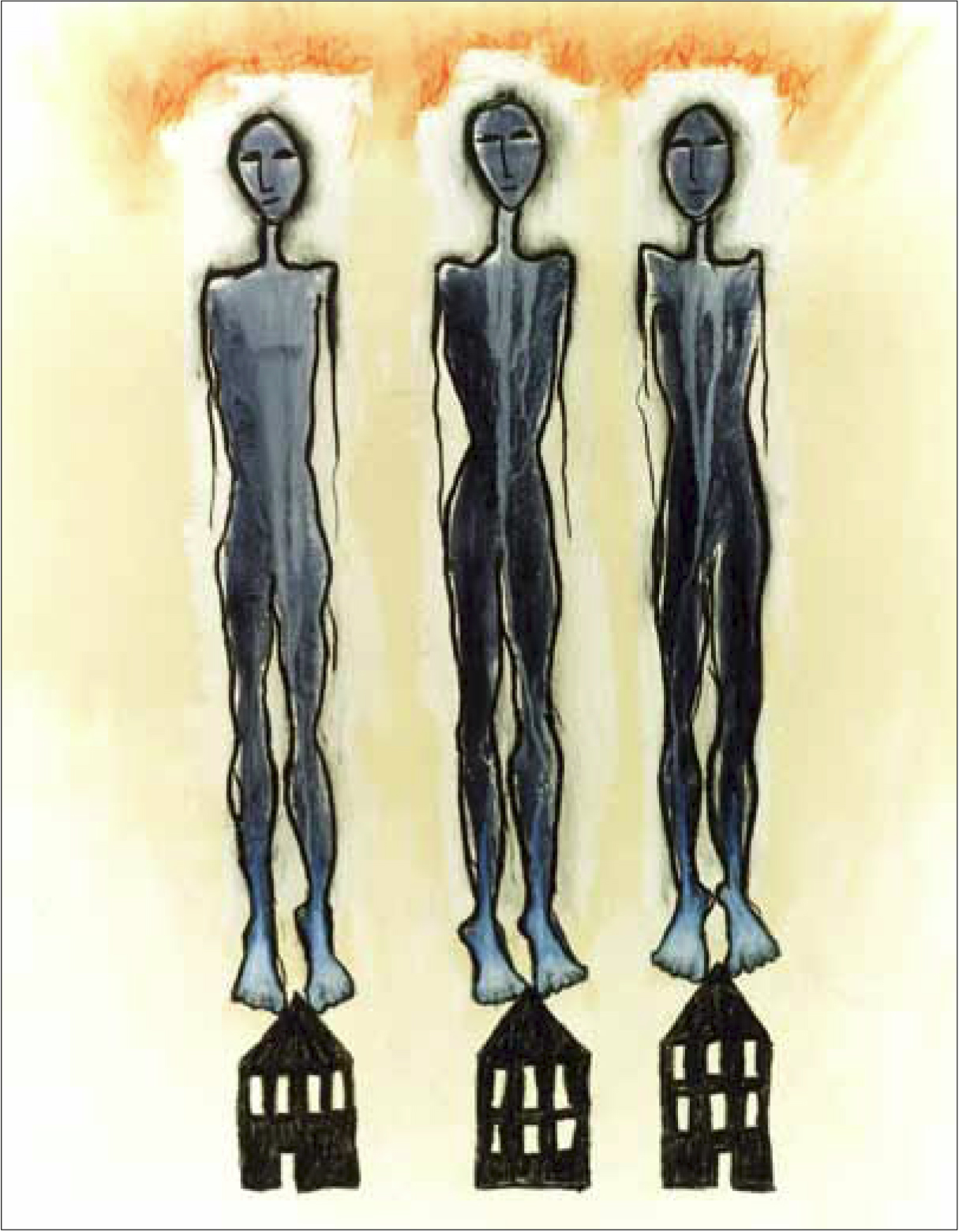 Les trois maisons vides